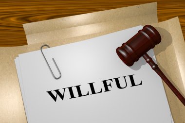 Willful - legal concept clipart