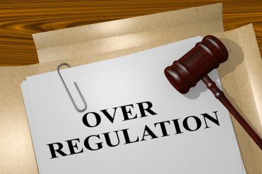 Over Regulation title on legal document clipart