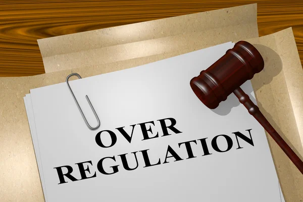 Over Regulation title on legal document — Stock Photo, Image