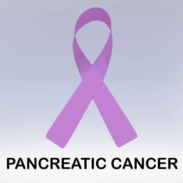Иллюстрация Pancreatic Cancer Script Awareness Ribbon Pancreatic Cancer Isolated Pale — стоковое фото