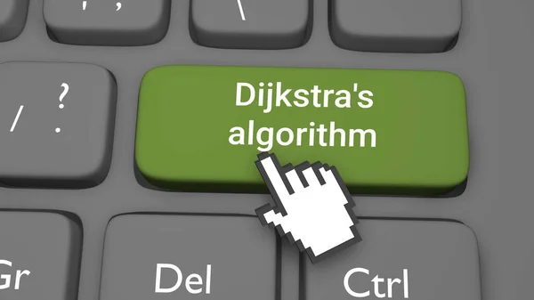 Concepto Algoritmo Dijkstra Ilustración Renderizado — Foto de Stock