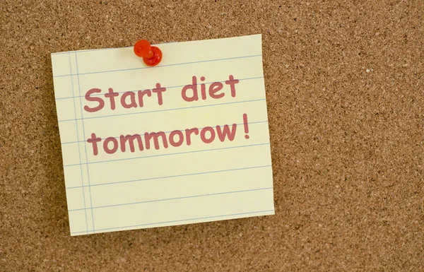 Diät morgen beginnen — Stockfoto