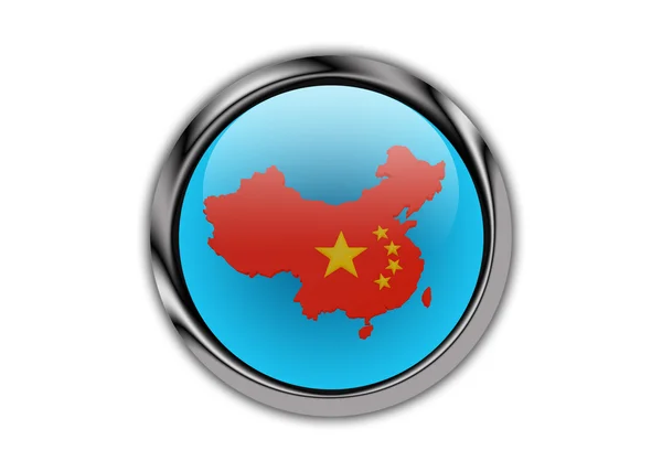 China On Glossy Push Button — Stock Photo, Image