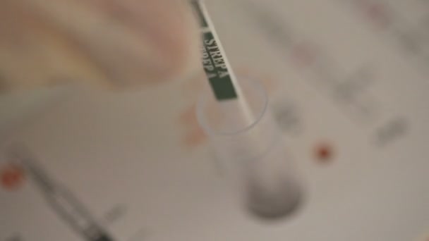 Hem test för Strep hals — Stockvideo