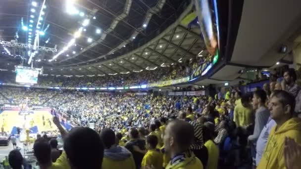 Volledige basketbal stadion — Stockvideo