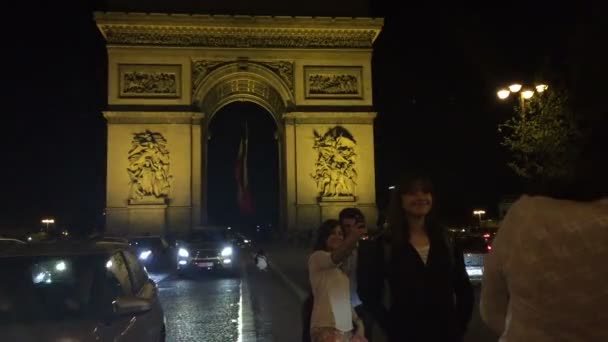 Triumfbåge i Paris — Stockvideo