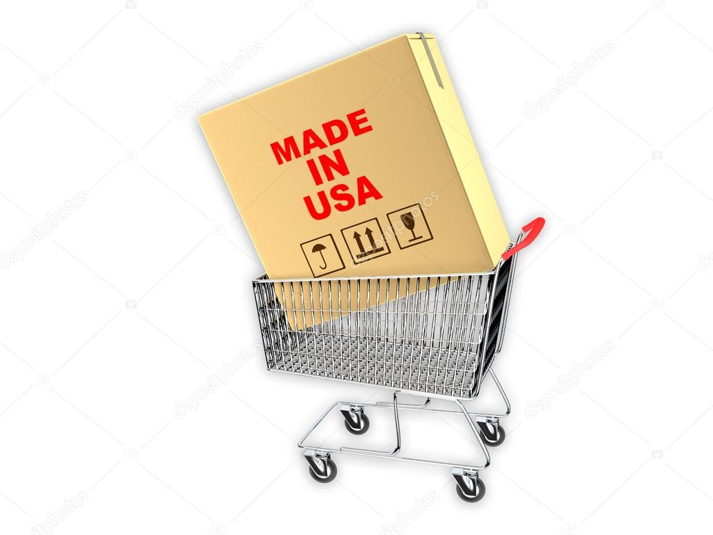 Cardboard Box With Made in USA