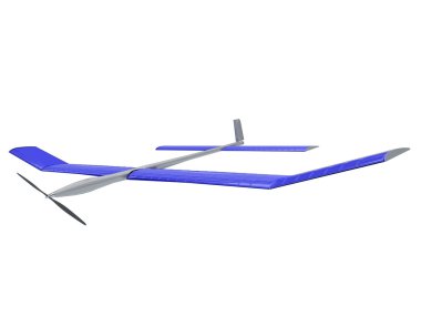 3D render illustration of solar-powered drone clipart