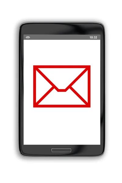 Icono de correo en la pantalla del smartphone —  Fotos de Stock