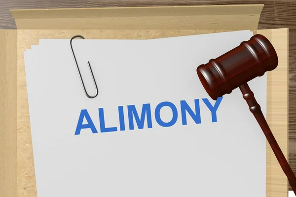 Título Alimony em documentos legais — Fotografia de Stock