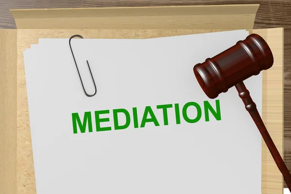 Título da mediação relativa aos documentos jurídicos — Fotografia de Stock
