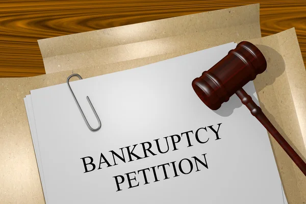 BANKRUPTCY PETITION concept — Stock Photo, Image