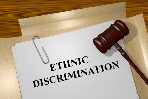Conceito de discriminação étnica — Fotografia de Stock