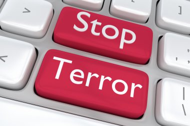 Stop Terror concept clipart