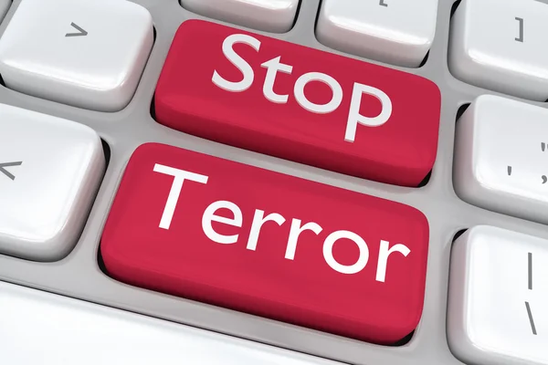 Stop Terror koncept - Stock-foto