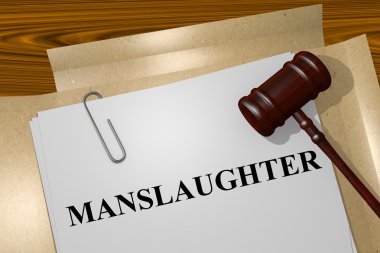 Manslaughter concept button clipart
