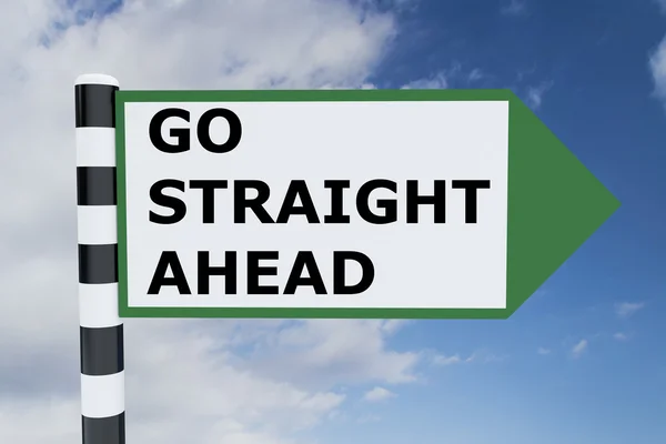 Go Straight Ahead concept — Stock Photo, Image