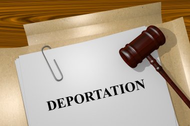 Deportation Title On Legal Documents clipart