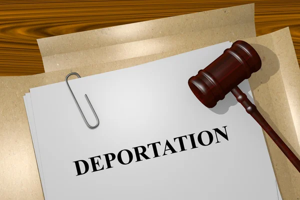 Deportation Title On Legal Documents — Stock Photo, Image