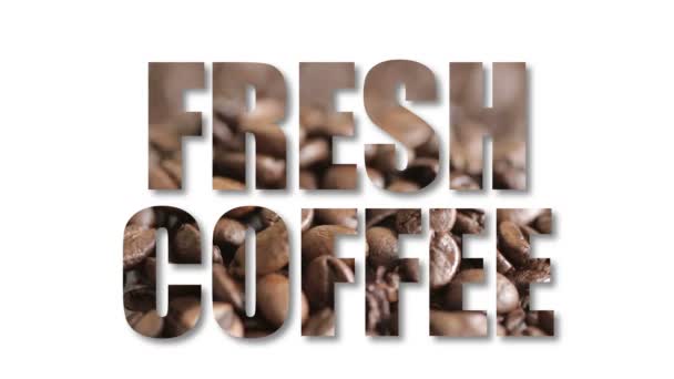 Fresh coffee sign — Stock Video