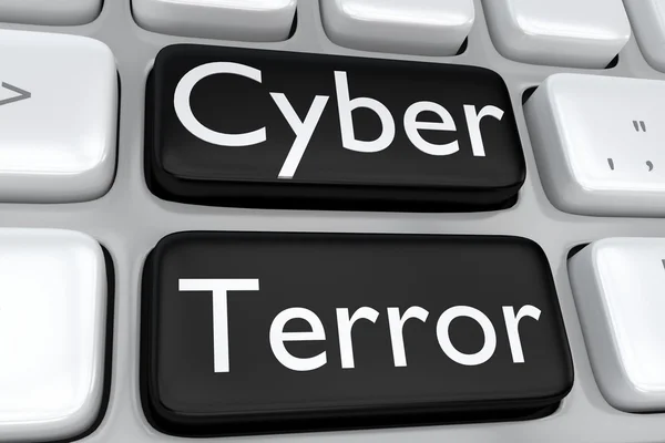 Cyber Terror koncept - Stock-foto