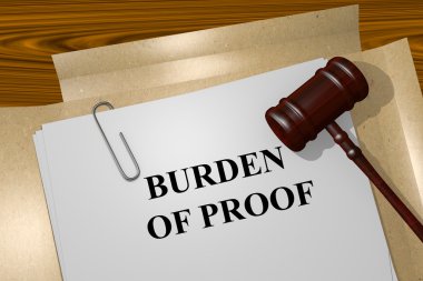 Burden of Proof Title On Legal Documents clipart