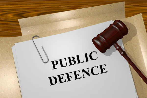 Konzept der öffentlichen Verteidigung — Stockfoto