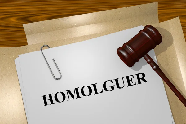 Homologuer - η γαλλική λέξη για Probate — Φωτογραφία Αρχείου