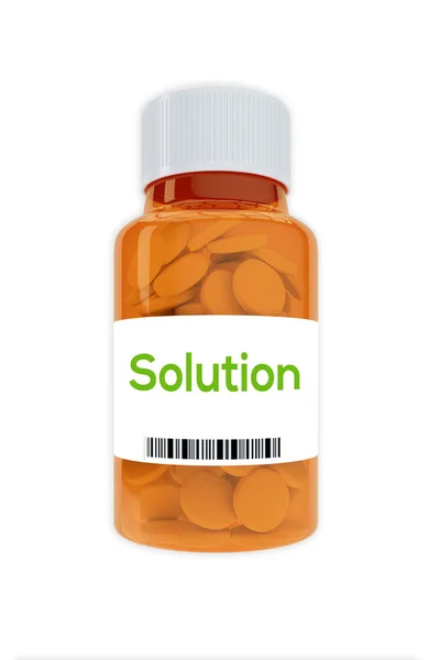 Conceito de pílulas de solução — Fotografia de Stock