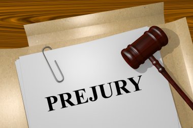 Perjury concept papers clipart