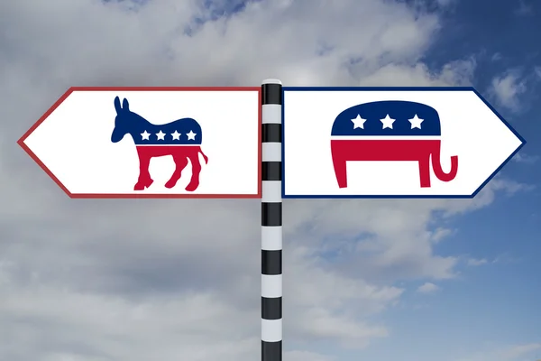 Democrat vs Republican concept — Stock Photo, Image