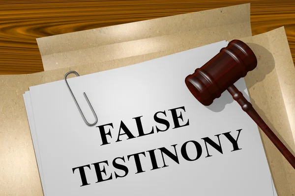 Concetto di falsa testimonianza — Foto Stock