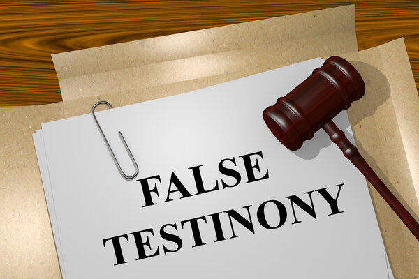 False Testimony concept