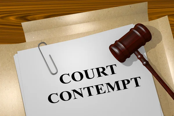 Koncepcja Court Contempt — Zdjęcie stockowe