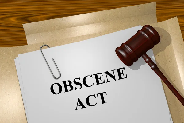 Concepto de acto obsceno — Foto de Stock