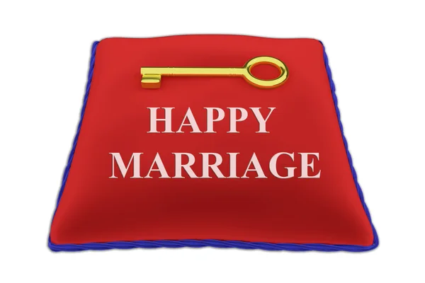 Nyckeln till lyckligt äktenskap koncept — Stockfoto