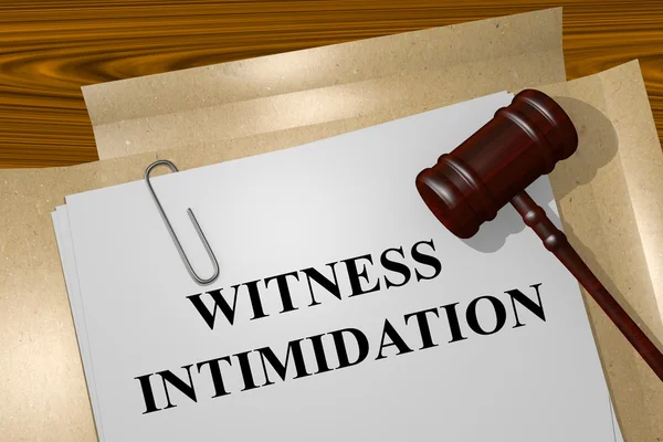 Witness Intimidation concept — Stock Photo, Image