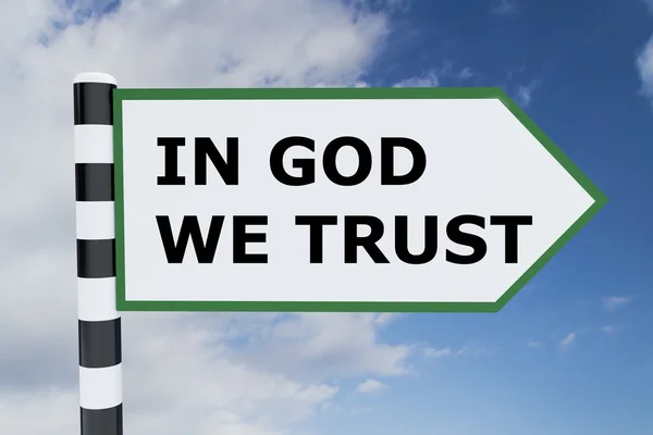 Концепція " IN God WE TRUST — стокове фото