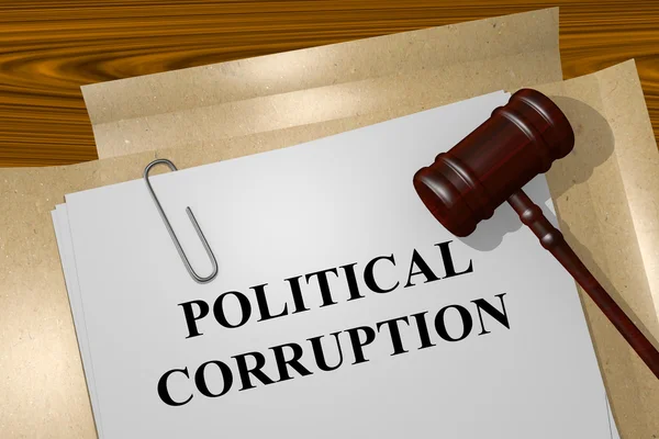 Політична корупція концепції — стокове фото