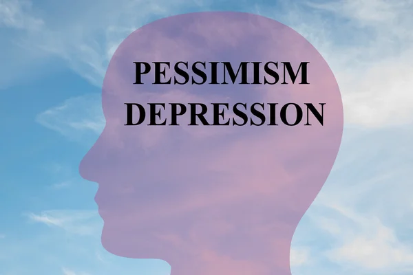 Песимізм депресії концепції — стокове фото
