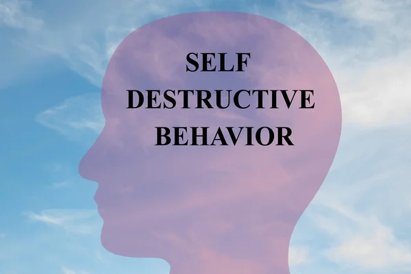 Concepto de comportamiento autodestructivo — Foto de Stock