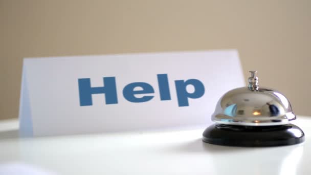 Help desk llamada campana — Vídeos de Stock