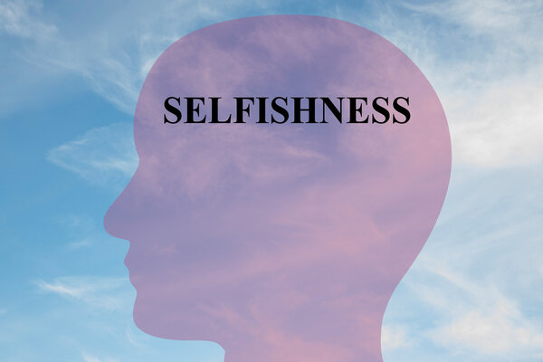 Selfishness illustration concept
