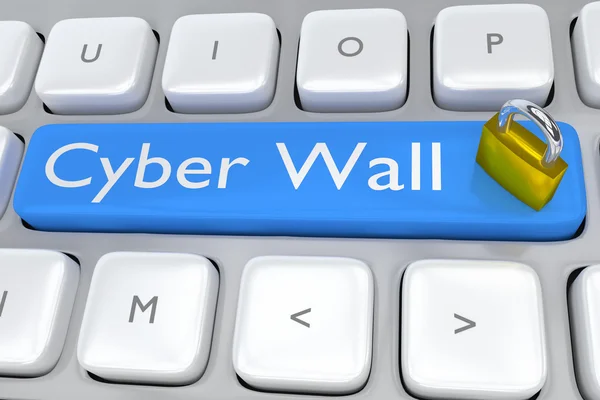 Cyber Wall koncept - Stock-foto