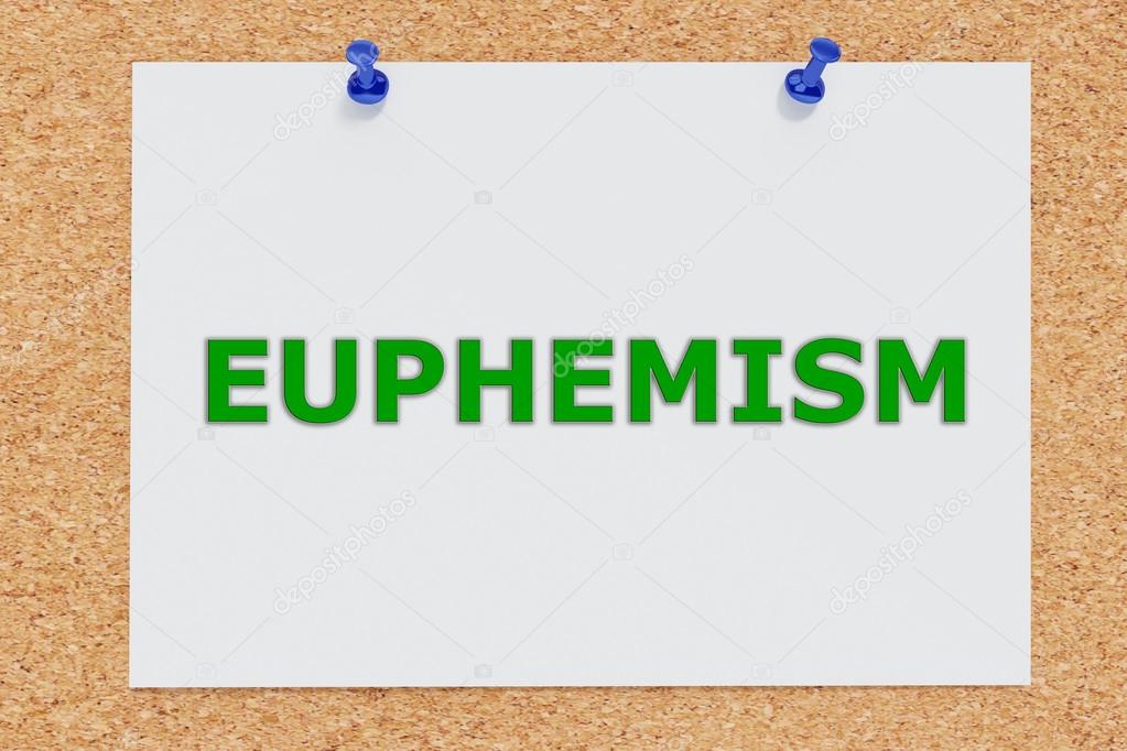 Euphemism illustration concept