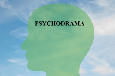 Psychodarama illüstrasyon kavramı