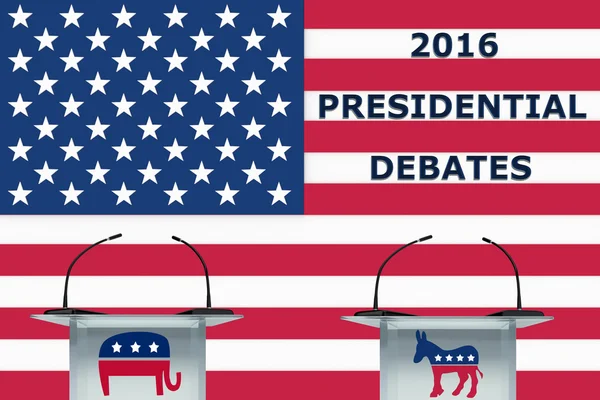 Президентские дебаты 2016 года — стоковое фото