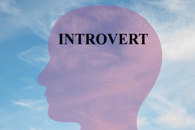 Introvert concept  illustration clipart