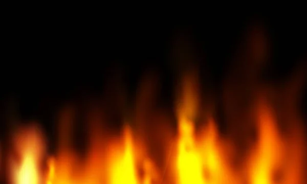 Tűz Fekete Háttér Füst Tükröződik Tűz Vízben — Stock Fotó