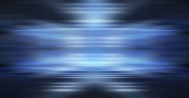 Modern minimalist, fütürist stüdyo geçmişi. Çizgileri ve ışıkları olan karanlık bir arka plan, neon ışığı, gece görüşü. Soyut mavi arkaplan. Boş sahne.